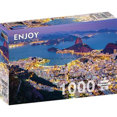 Bild av Rio de Janeiro i kvällsljuset, 1000 bitar