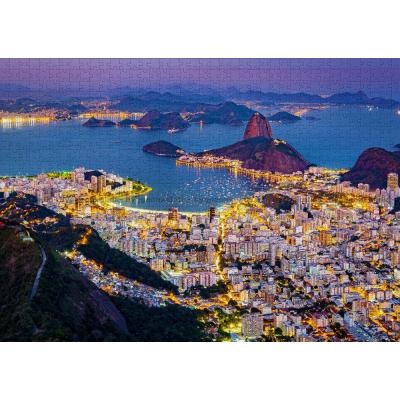 Bild av Rio de Janeiro i kvällsljuset, 1000 bitar
