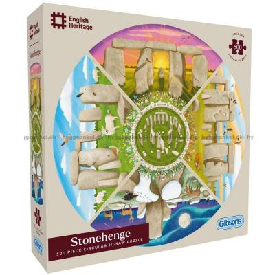 Bild av Stonehenge året runt - Rundt pussel, 500 bitar