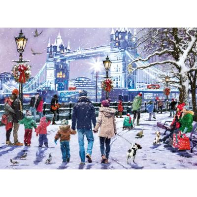 Bild av Macneil: Jul vid Tower Bridge, 1000 bitar