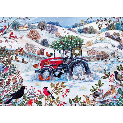 Bild av Vit jul på gården, 1000 bitar