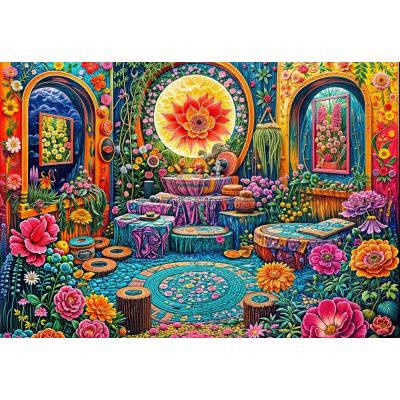 Bild av Rummet fyllt med blommor, 1000 bitar