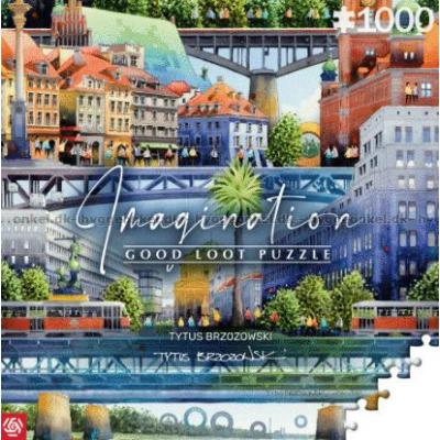Bild av Warszawas skyline, 1000 bitar