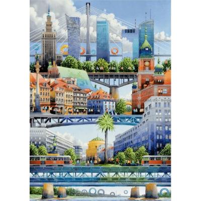 Bild av Warszawas skyline, 1000 bitar