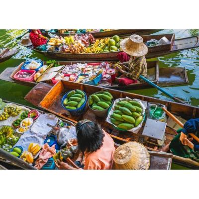 Bild av Den flytande marknaden, 1000 bitar