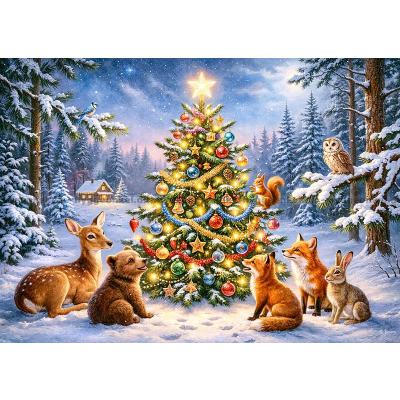 Bild av Julstämning i skogen, 300 bitar