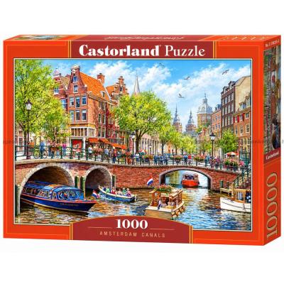 Bild av Macneil: Kanalliv i Amsterdam, 1000 bitar