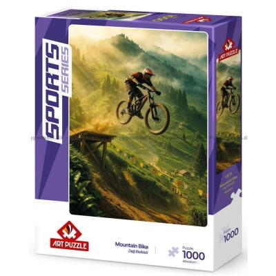 Bild av Mountainbikerns luft under hjulen, 1000 bitar