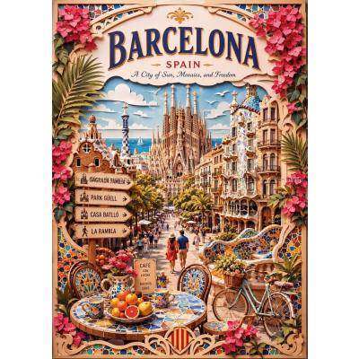 Bild av Storstäder i världen: Barcelona, 1000 bitar