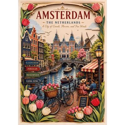 Bild av Storstäder i världen: Amsterdam, 1000 bitar