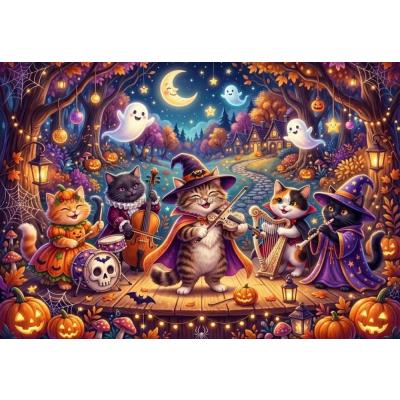 Bild av Katternas halloweenorkester, 1000 bitar
