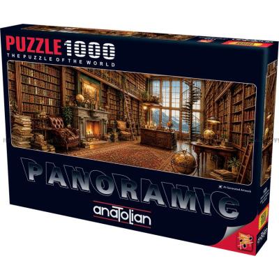 Bild av Stilla stund i biblioteket - Panorama, 1000 bitar