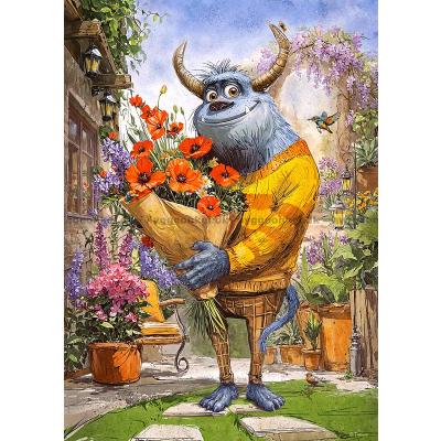 Bild av Monstrets blomsterhälsning, 500 bitar