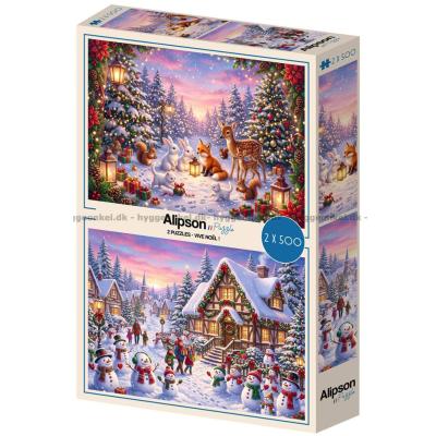 Bild av Vintermys och julglädje, 2x500 bitar