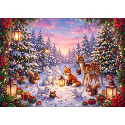 Bild av Vintermys och julglädje, 2x500 bitar