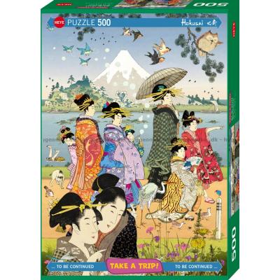 Bild av På gatan! Hokusai, 500 bitar