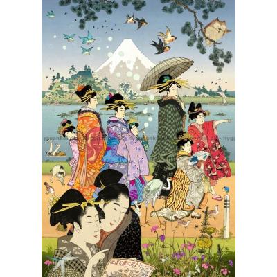Bild av På gatan! Hokusai, 500 bitar