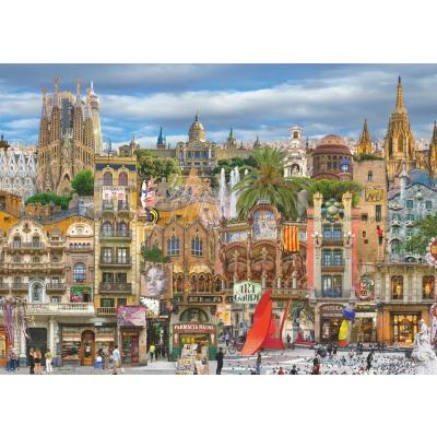 Bild av Promenad i Barcelona, 1000 bitar