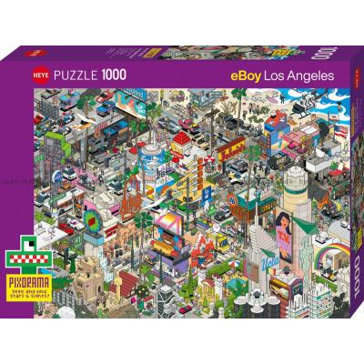Bild av eBoy: Pixorama - Los Angeles, 1000 bitar
