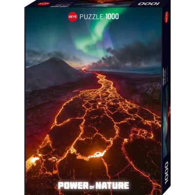 Bild av Naturens krafter: Norrsken över lava, 1000 bitar