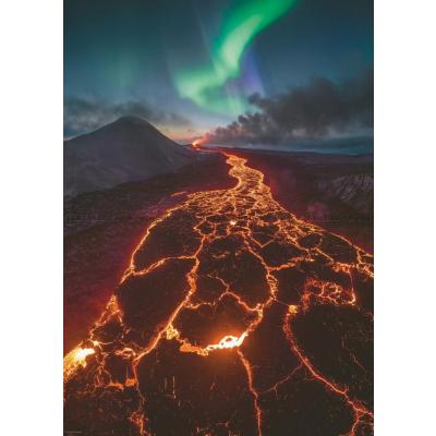 Bild av Naturens krafter: Norrsken över lava, 1000 bitar