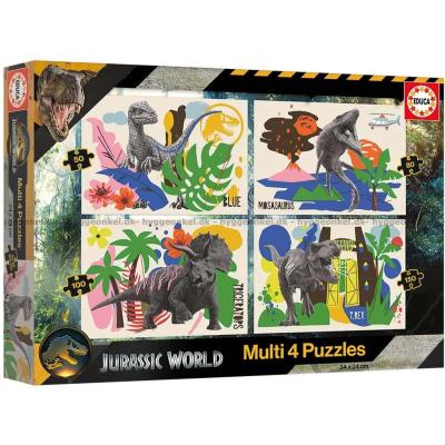 Bild av Jurassic World, 4 i 1, 50 bitar