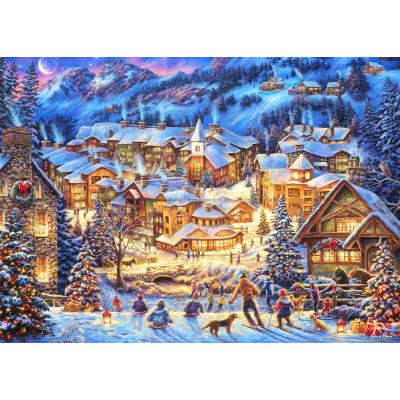 Bild av Pinson: Jul i byn och jul vid stugan, 2x500 bitar