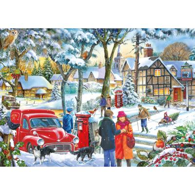 Bild av Barry: Den snötäckta byn, 1000 bitar