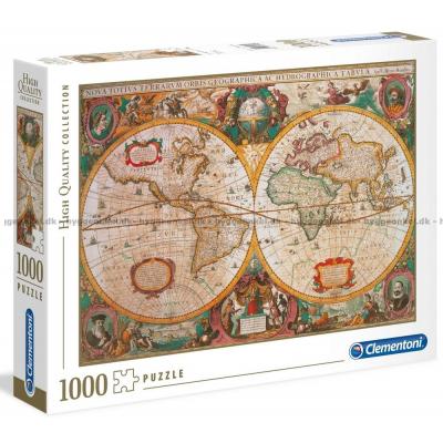 En antik världskarta, 1000 bitar