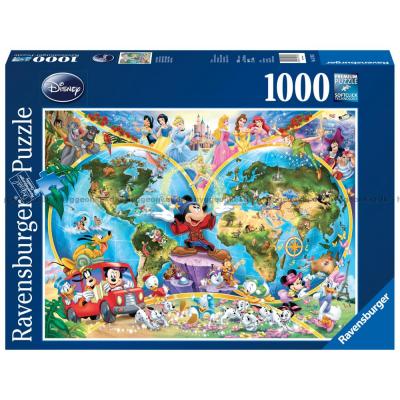 Disney: Världskarta, 1000 bitar