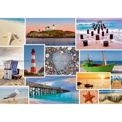 Bild av På stranden - Collage, 1000 bitar