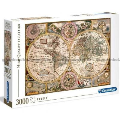 Världskarta: Historisk, 3000 bitar