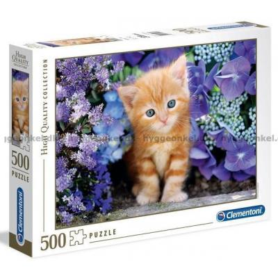 Cuddiford: Kattunge och blommor, 500 bitar