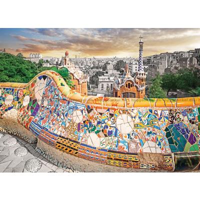 Bild av Gaudi: Park Güell, Barcelona - Spanien, 1000 bitar