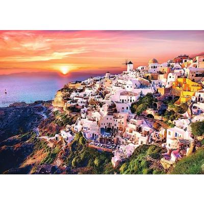 Bild av Solnedgång över Santorini, Grekland, 1000 bitar