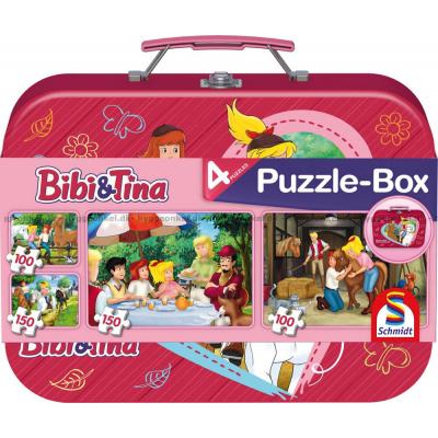 Bild av Bibi & Tina: Metallbox 2x100 2x150 bitar
