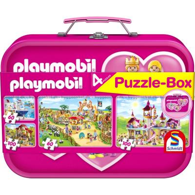 Playmobil: Metallbox - Rosa, 2x60 2x100 bitar