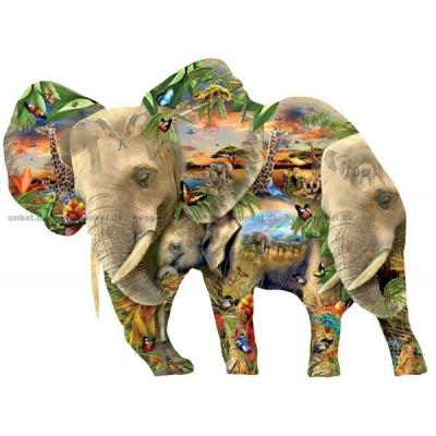Schory: Elefanter - Format motiv, 1000 bitar