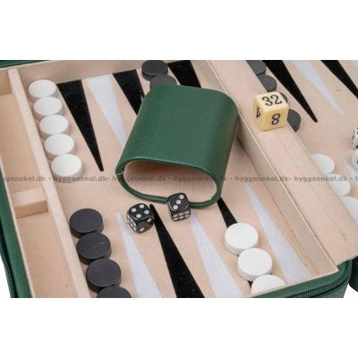 Bild av Backgammon: Grön 23 cm - Magnetiskt