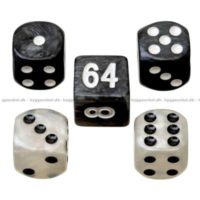 Bild av Backgammon: Extra bitar 34 mm (svart och vitt)