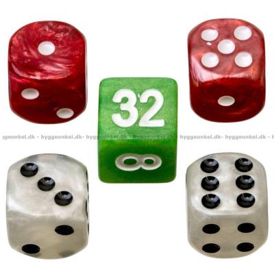 Bild av Backgammon: Extra bitar 34 mm (röda och vitt)