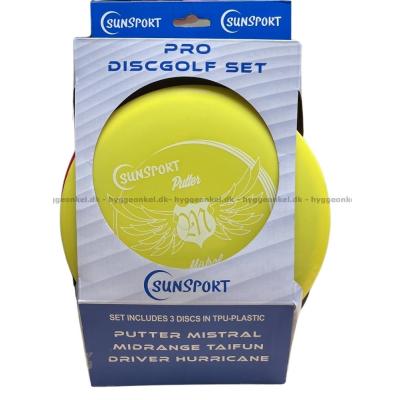 Disc golf: 3 discs - Svart/röd/gul
