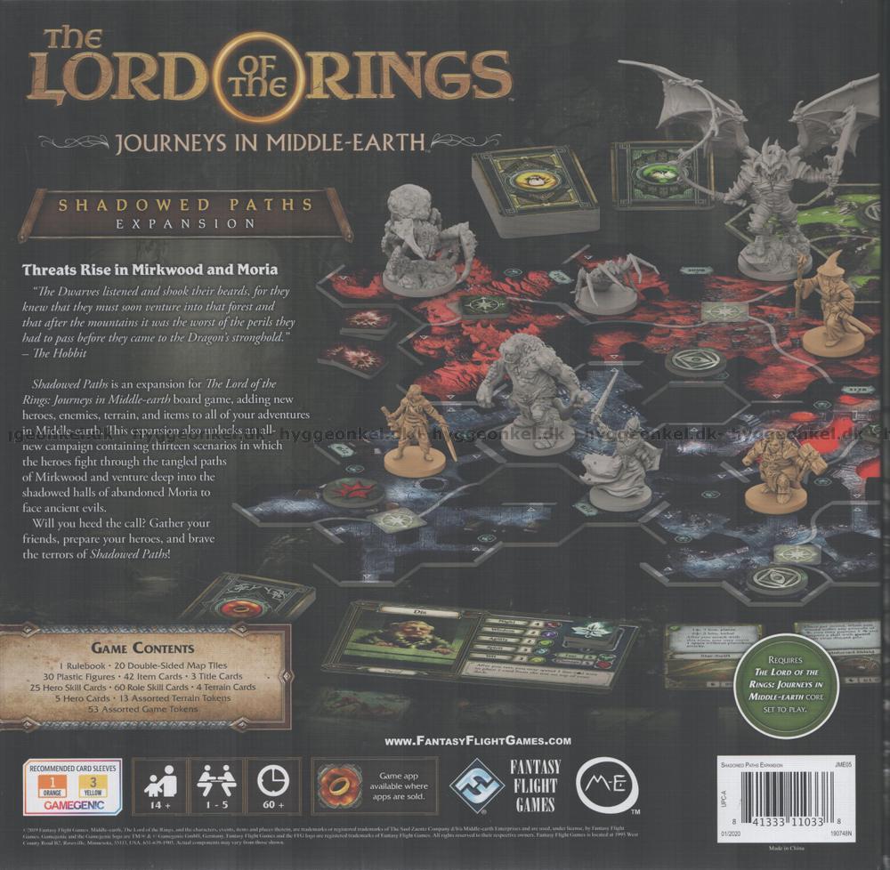 Lord of the Rings Journeys in Middleearth Shadowed Paths