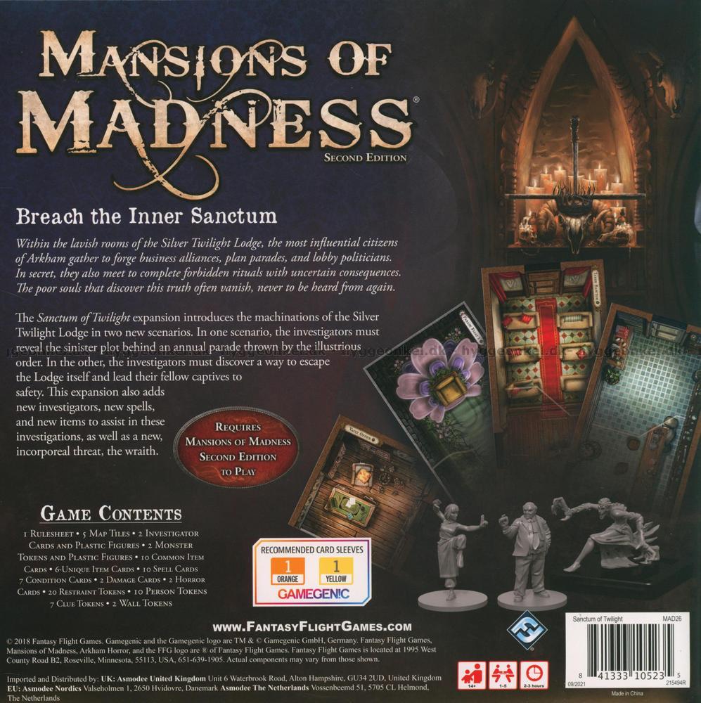 Mansions of Madness 2nd Edition Sanctum of Twilight Expansion 