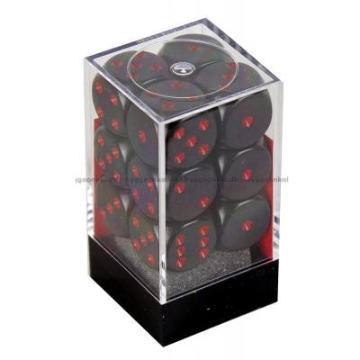 Tärningar: 12 st. (Black w/ red)