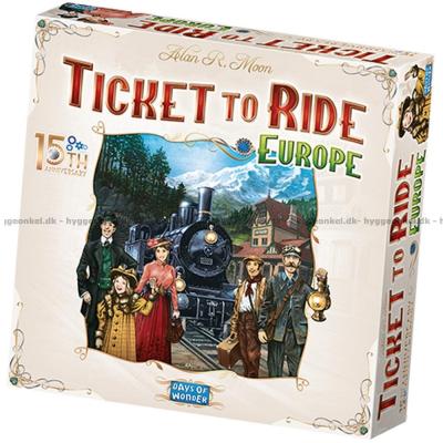 Ticket to Ride: Europe Anniversary edition - Engelska