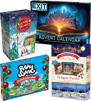 Julkalendrar med spel och pussel